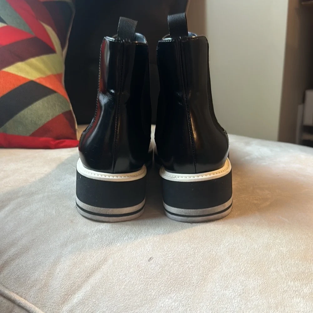 PRADA Micro Sole Wing Tip Chelsea Leather Ankle Boots - Picture 4 of 7